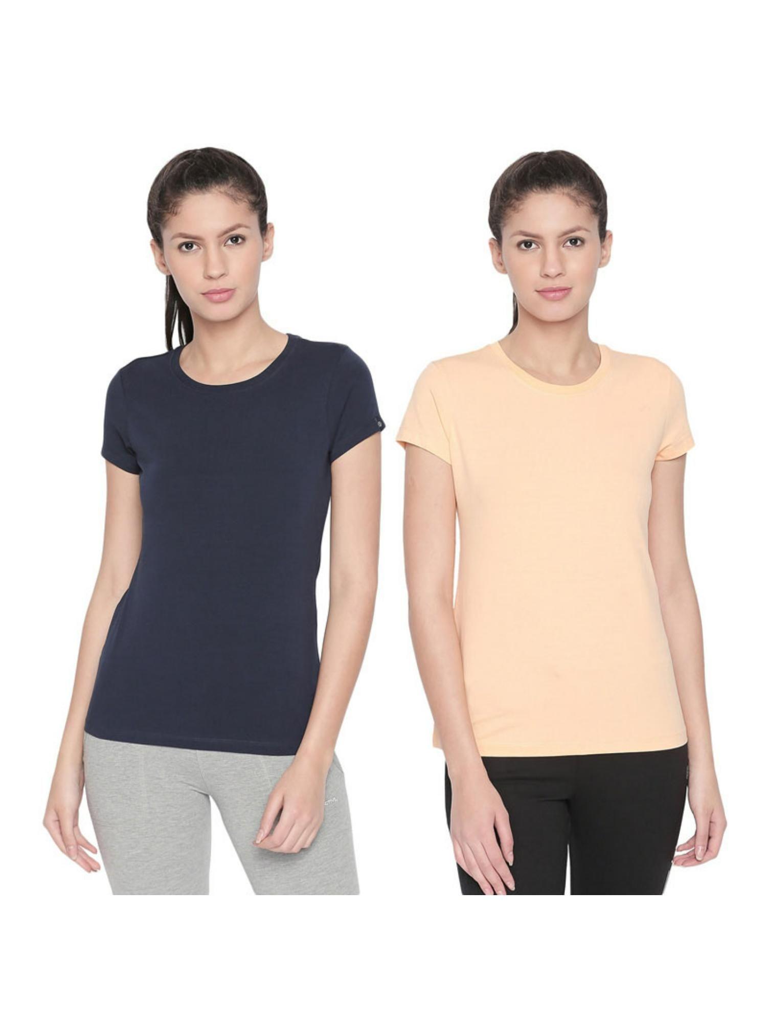 bodyactive pack of 2 women's tshirt - multi-color