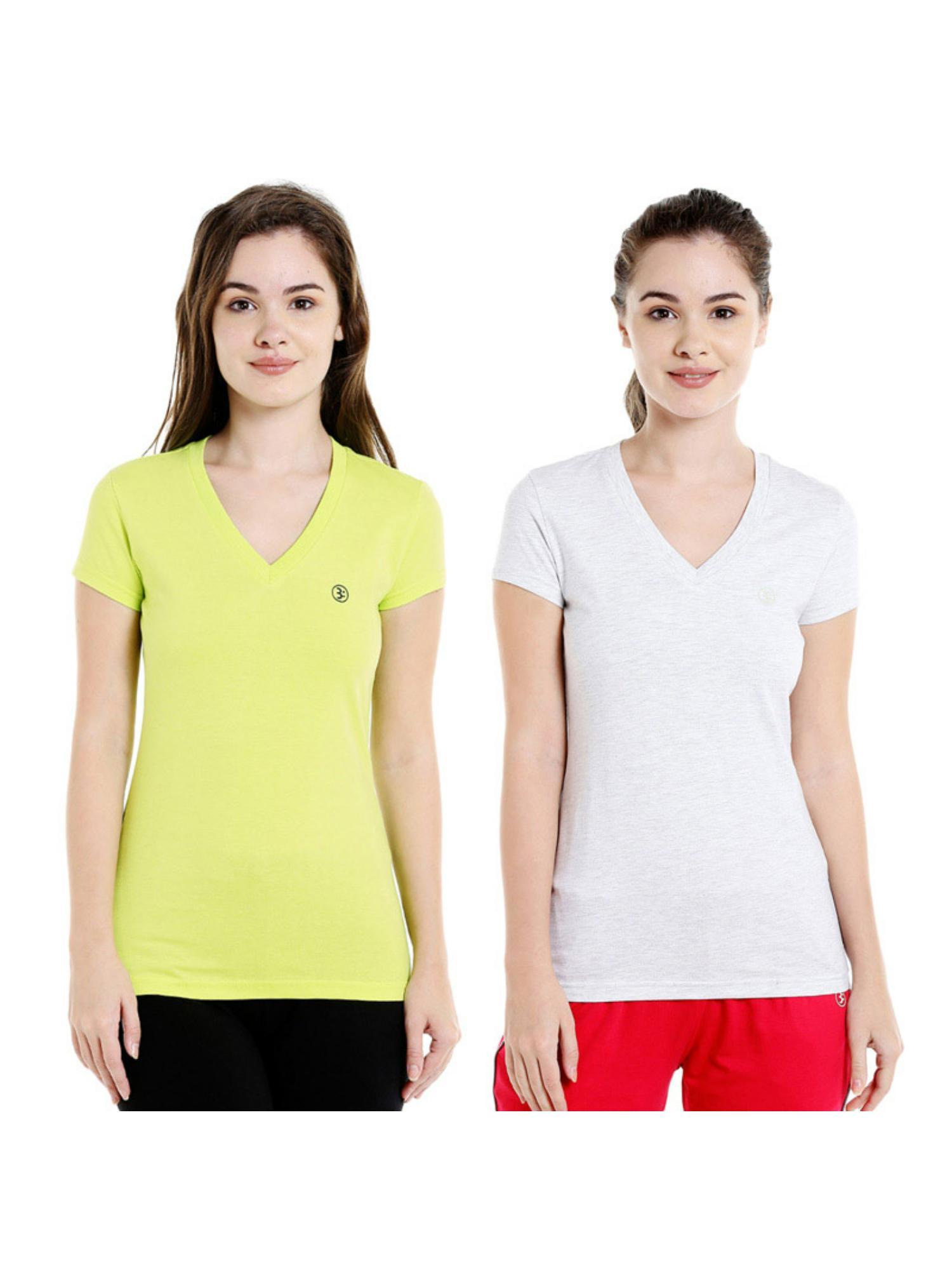 bodyactive pack of 2 women's tshirt - multi-color