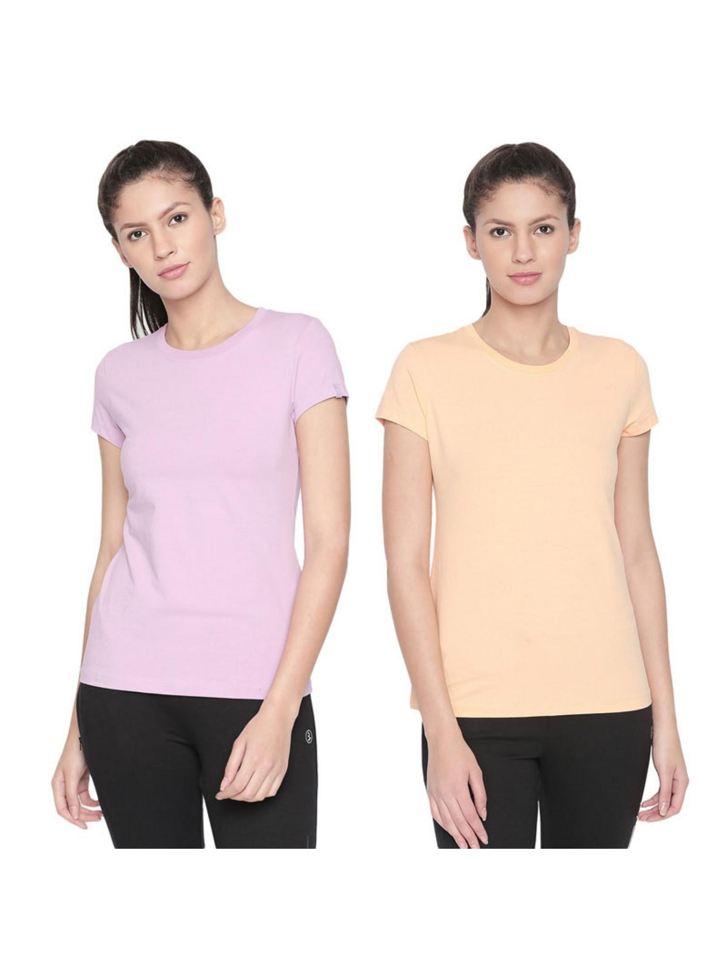 bodyactive pack of 2 women's tshirt - multi-color