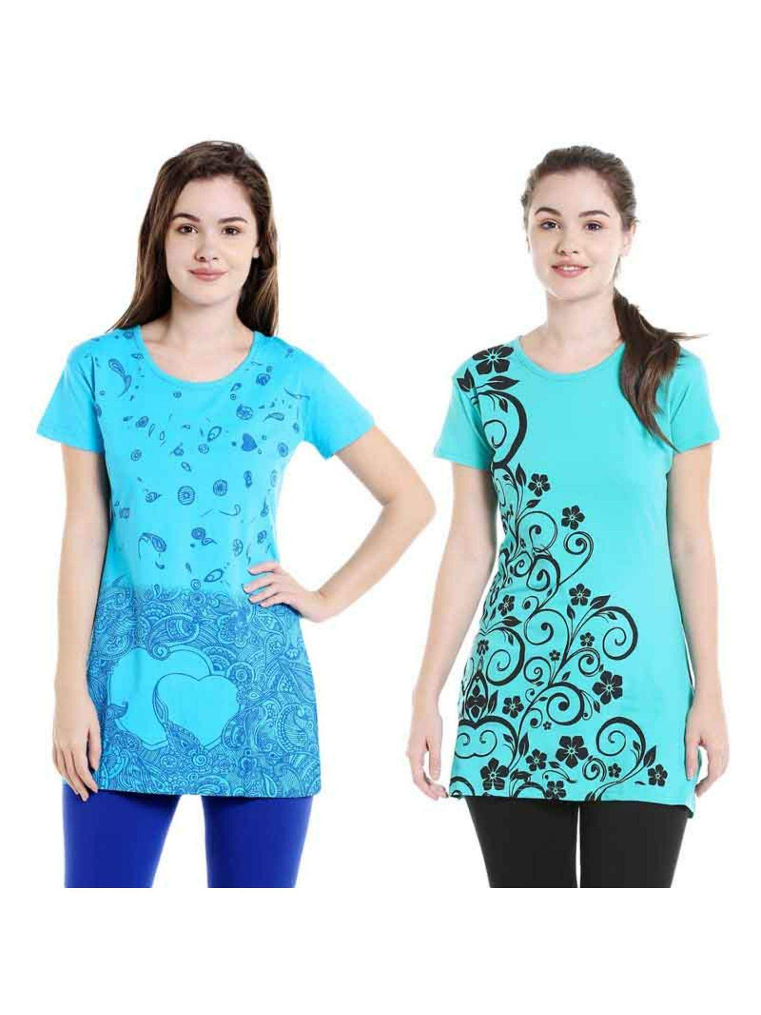 bodyactive pack of 2 women's tshirt - multi-color