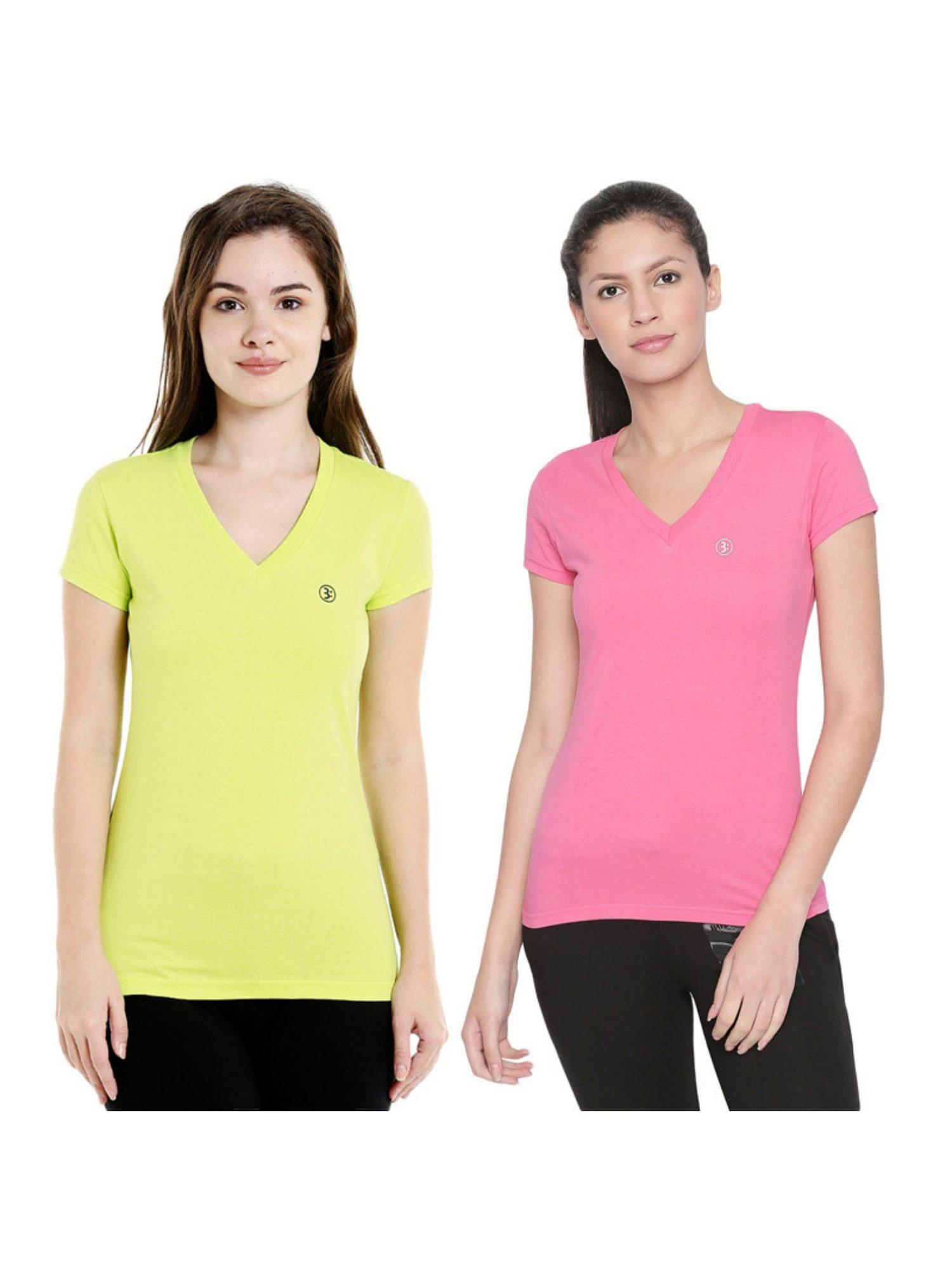 bodyactive pack of 2 women's tshirt - multi-color