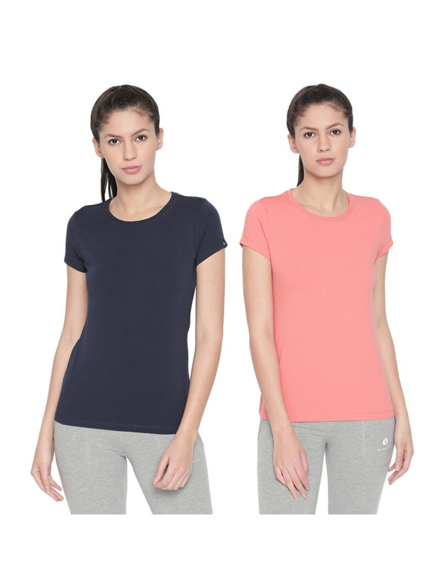 bodyactive pack of 2 women's tshirt - multi-color