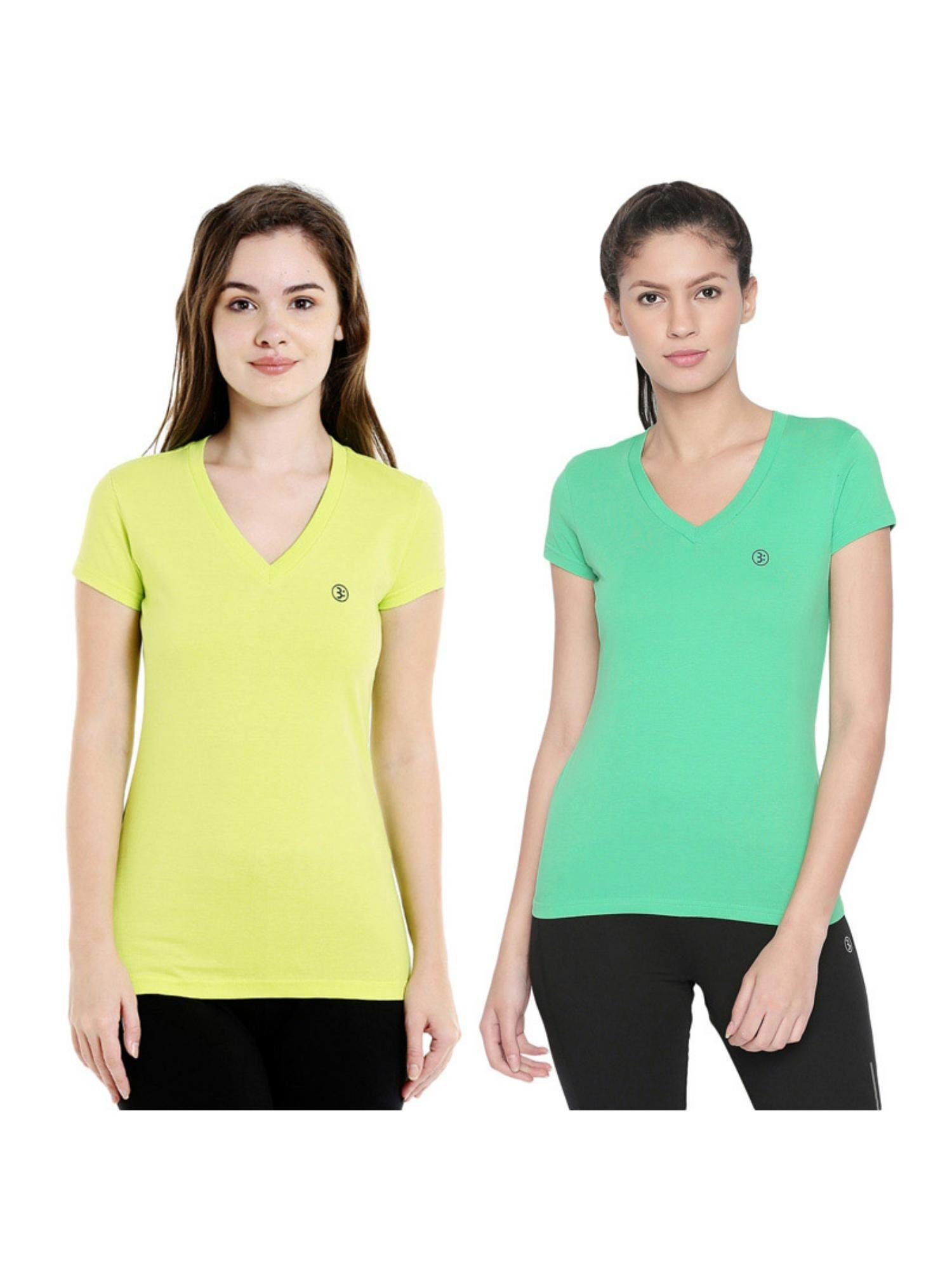 bodyactive pack of 2 women's tshirt - multi-color