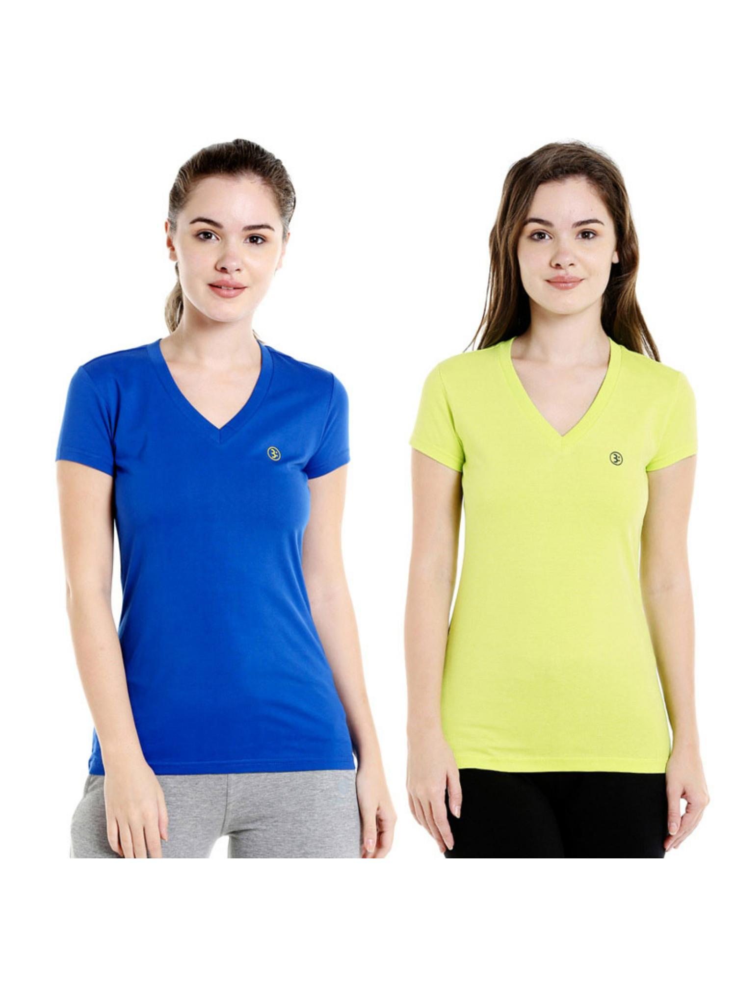 bodyactive pack of 2 women's tshirt - multi-color