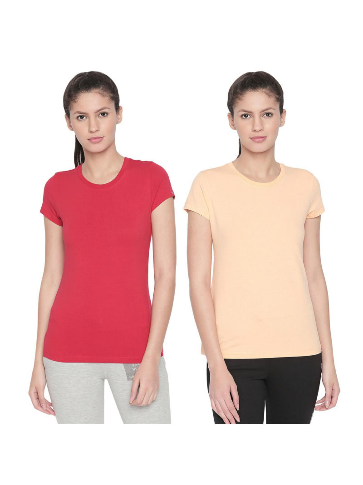 bodyactive pack of 2 women's tshirt - multi-color