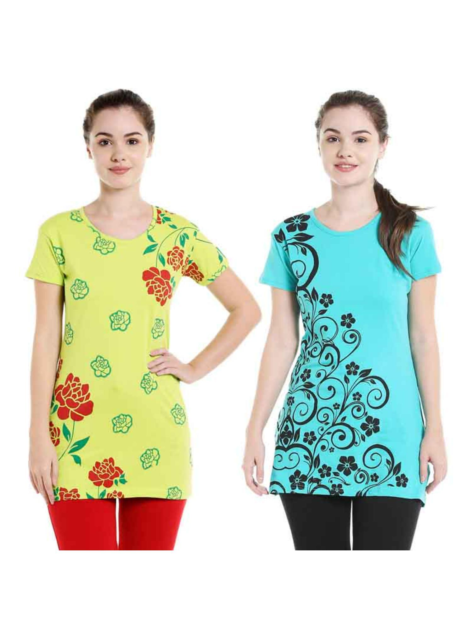 bodyactive pack of 2 women's tshirt - multi-color