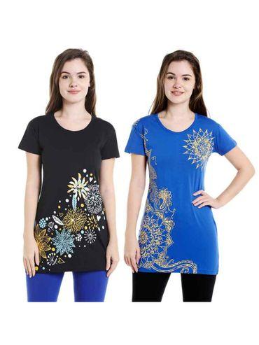 bodyactive pack of 2 women's tshirt - multi-color