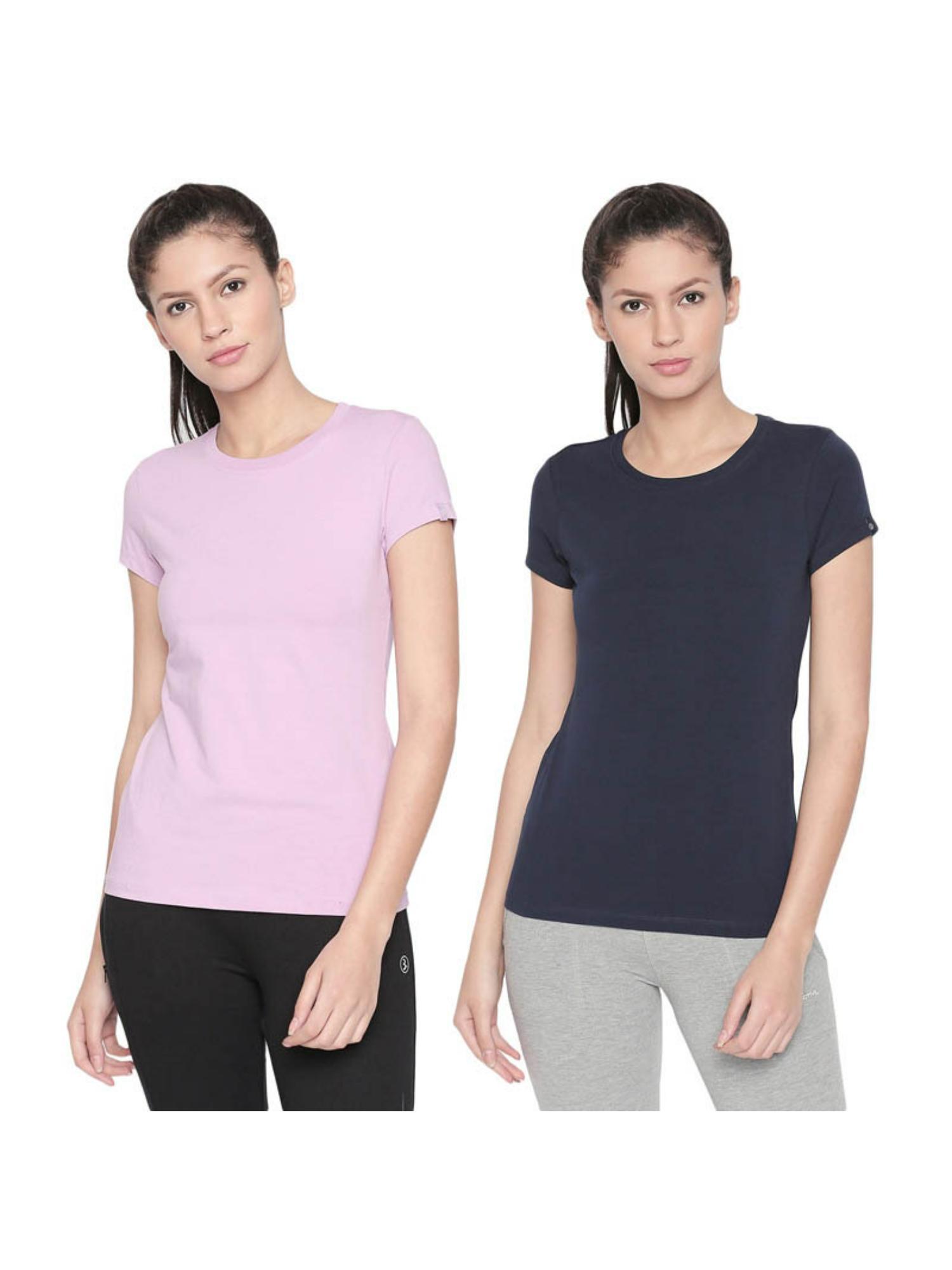 bodyactive pack of 2 women's tshirt - multi-color