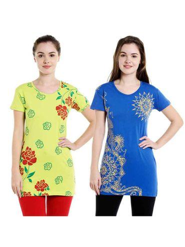 bodyactive pack of 2 women's tshirt - multi-color