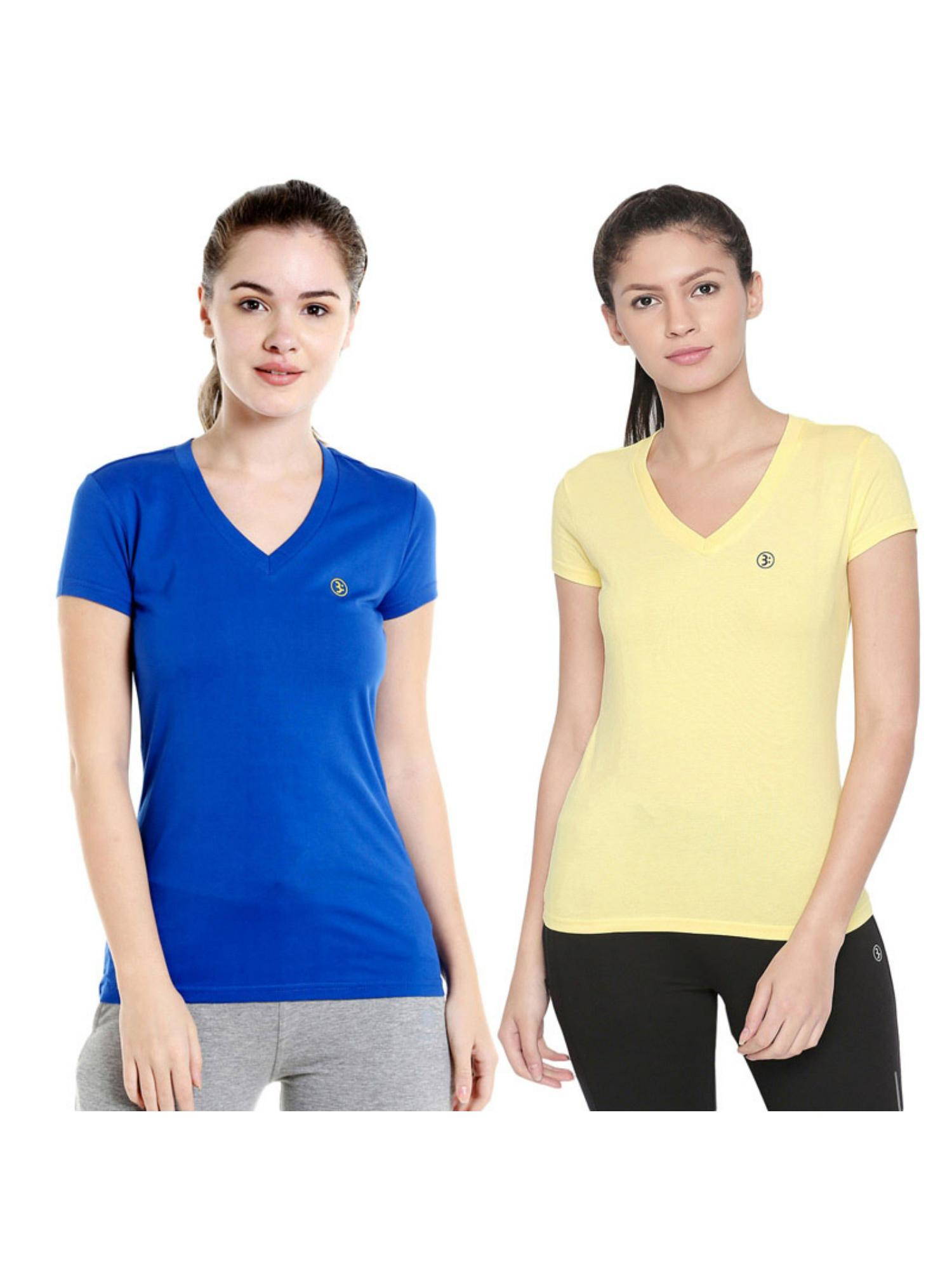 bodyactive pack of 2 women's tshirt - multi-color