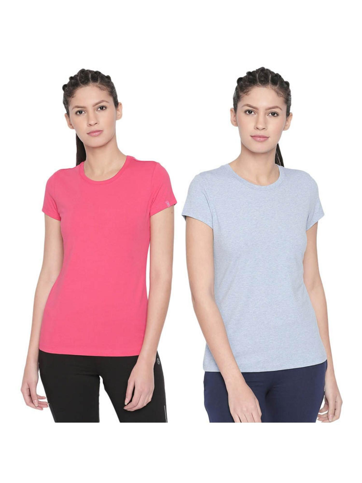 bodyactive pack of 2 women's tshirt - multi-color