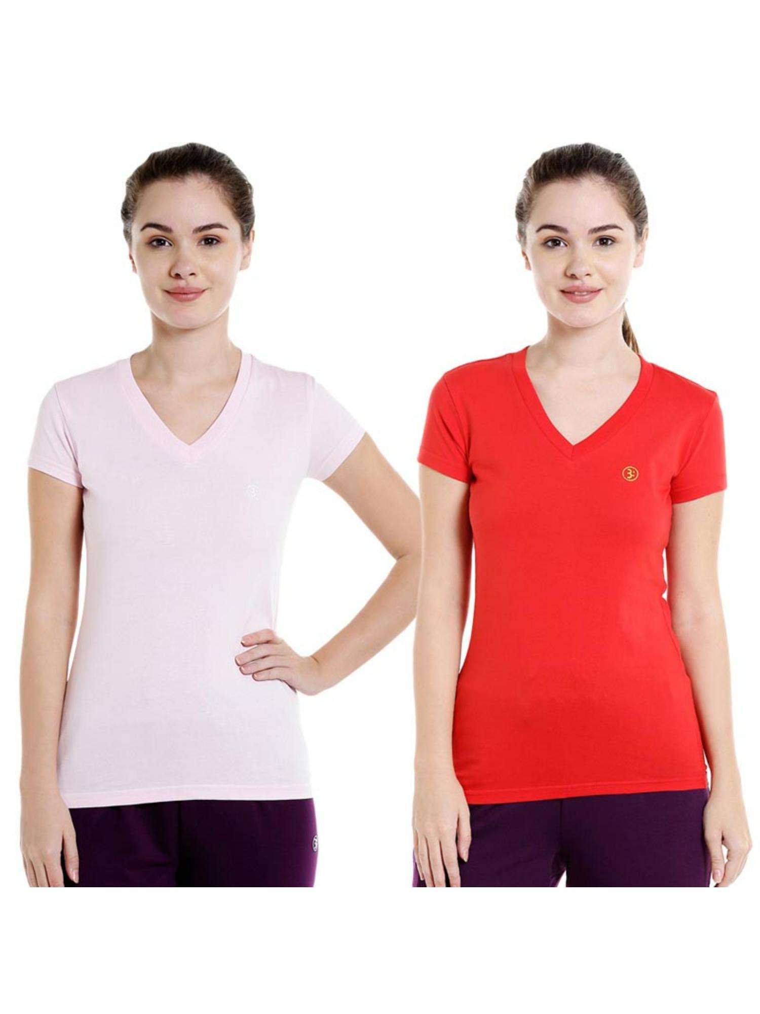 bodyactive pack of 2 women's tshirt - multi-color