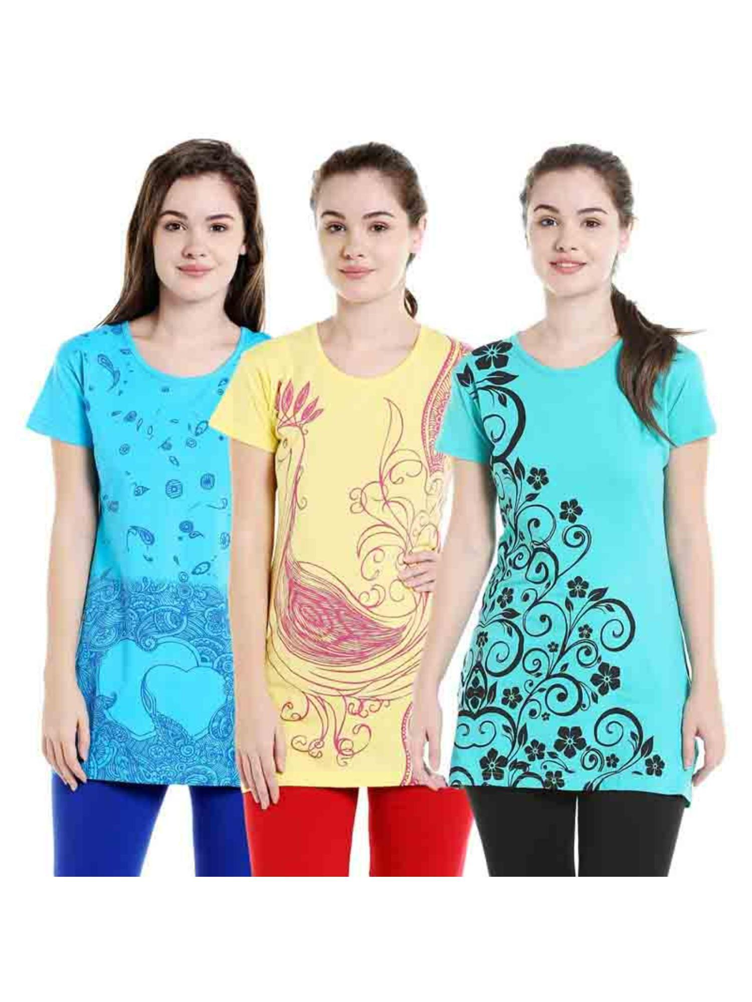 bodyactive pack of 3 women's tshirt - multi-color