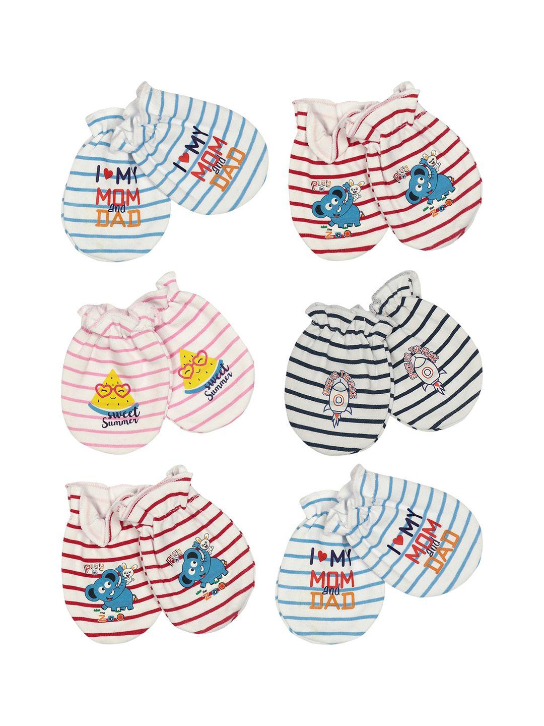 bodycare infants pack of 6 printed organic cotton mittens