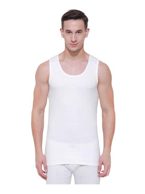 bodycare insider off white regular fit thermal vest