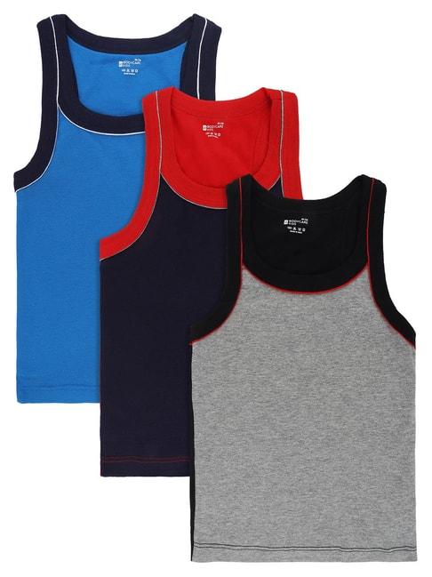 bodycare kids assorted printed vest (pack of 3)