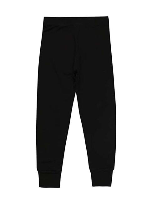 bodycare kids black cotton regular fit thermal pants