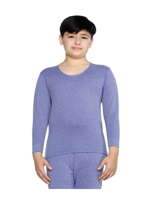 bodycare kids blue cotton regular fit full sleeves thermal top