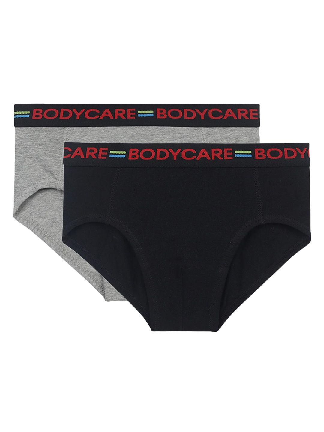 bodycare kids boys assorted pack of 2 solid cotton briefs