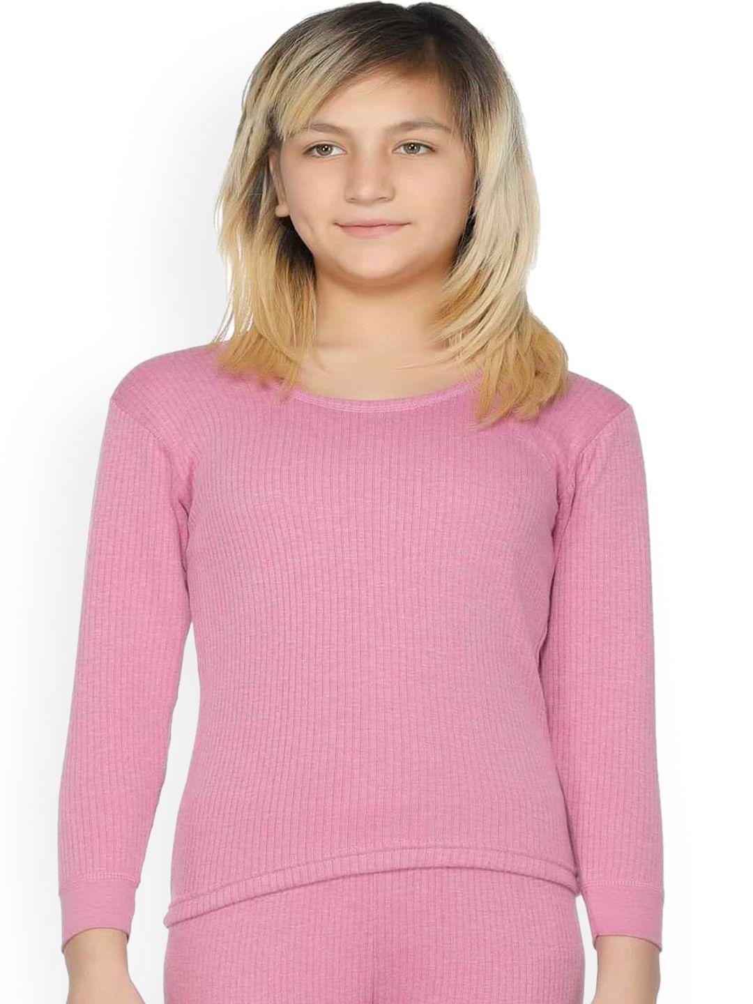 bodycare kids boys fuchsia pink solid cotton thermal tops