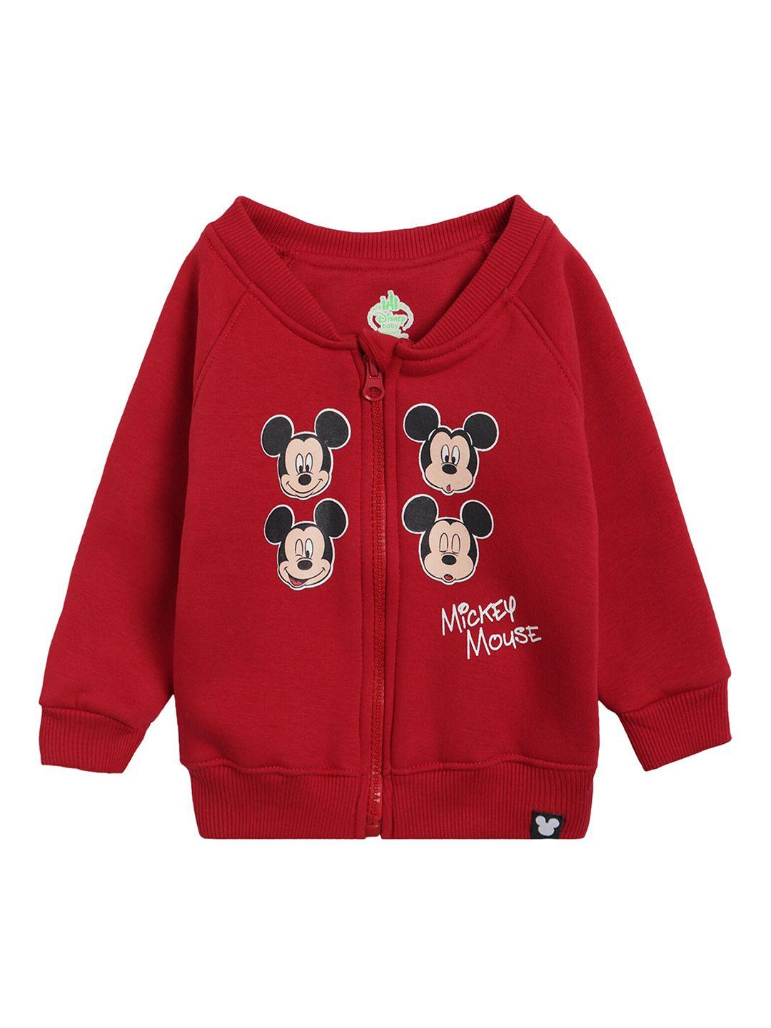 bodycare kids boys maroon mickey mouse printed lightweight tailored jacket