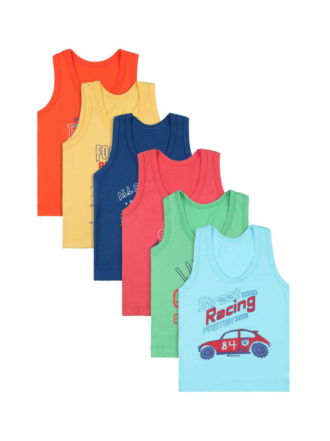 bodycare kids boys pack of 6 assorted cotton innerwear vests