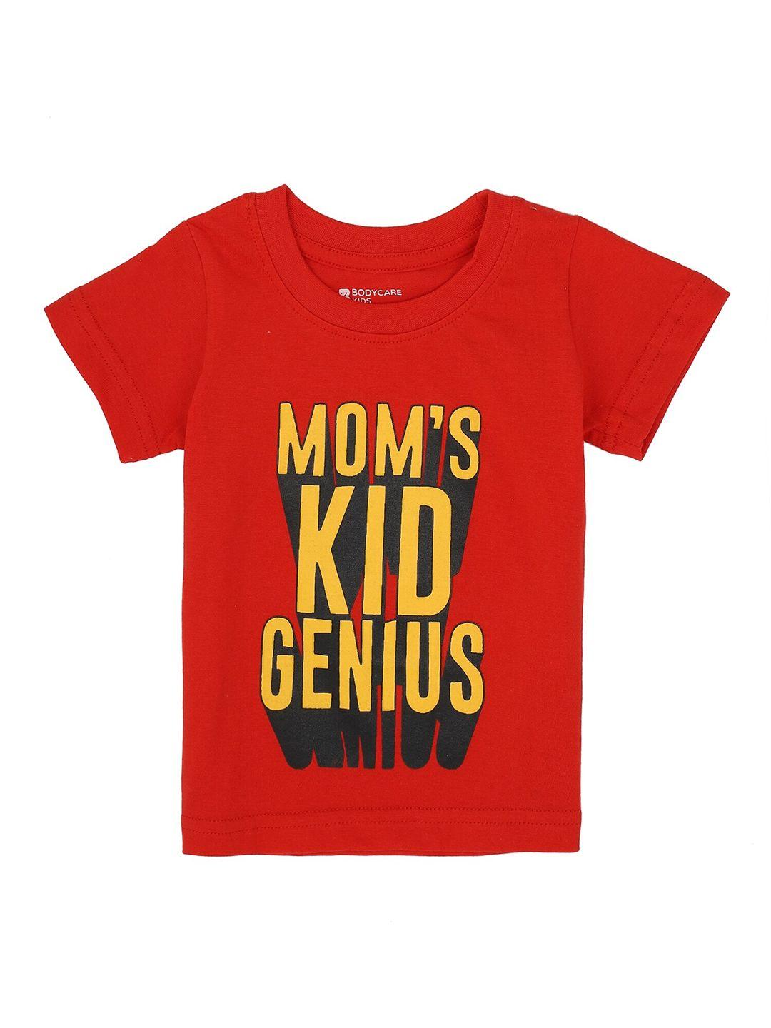 bodycare-kids-boys-red-&-yellow-printed-t-shirt-with-shorts