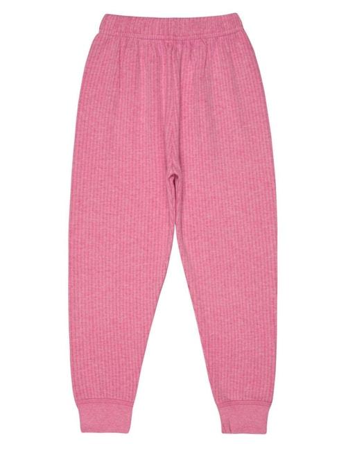 bodycare kids fuchsia pink cotton regular fit thermal pants