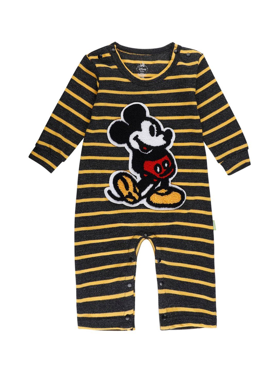 bodycare-kids-infant-boys-striped-&-mickey-mouse-printed-toxic-free-romper