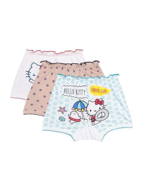 bodycare kids multicolor cotton printed hello kitty bloomer (assorted, pack of 3)