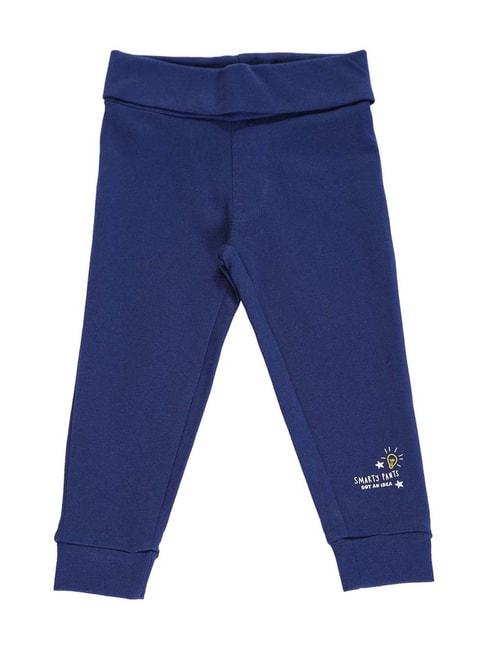 bodycare kids navy cotton printed trackpants