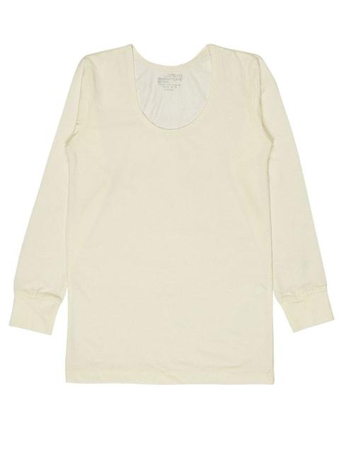 bodycare kids off white solid full sleeves thermal top