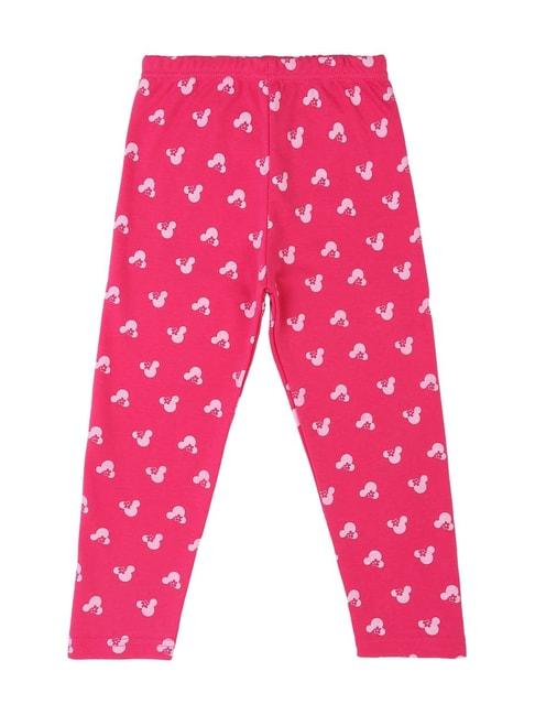 bodycare kids pink & white printed pants