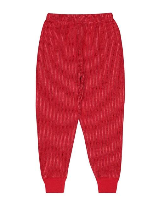 bodycare kids red cotton regular fit thermal pants