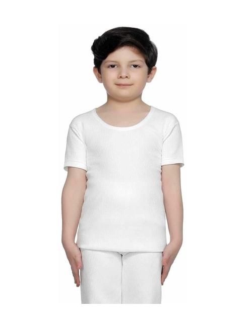 bodycare kids white cotton regular fit thermal top