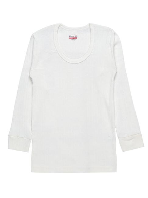 bodycare kids white solid full sleeves thermal top