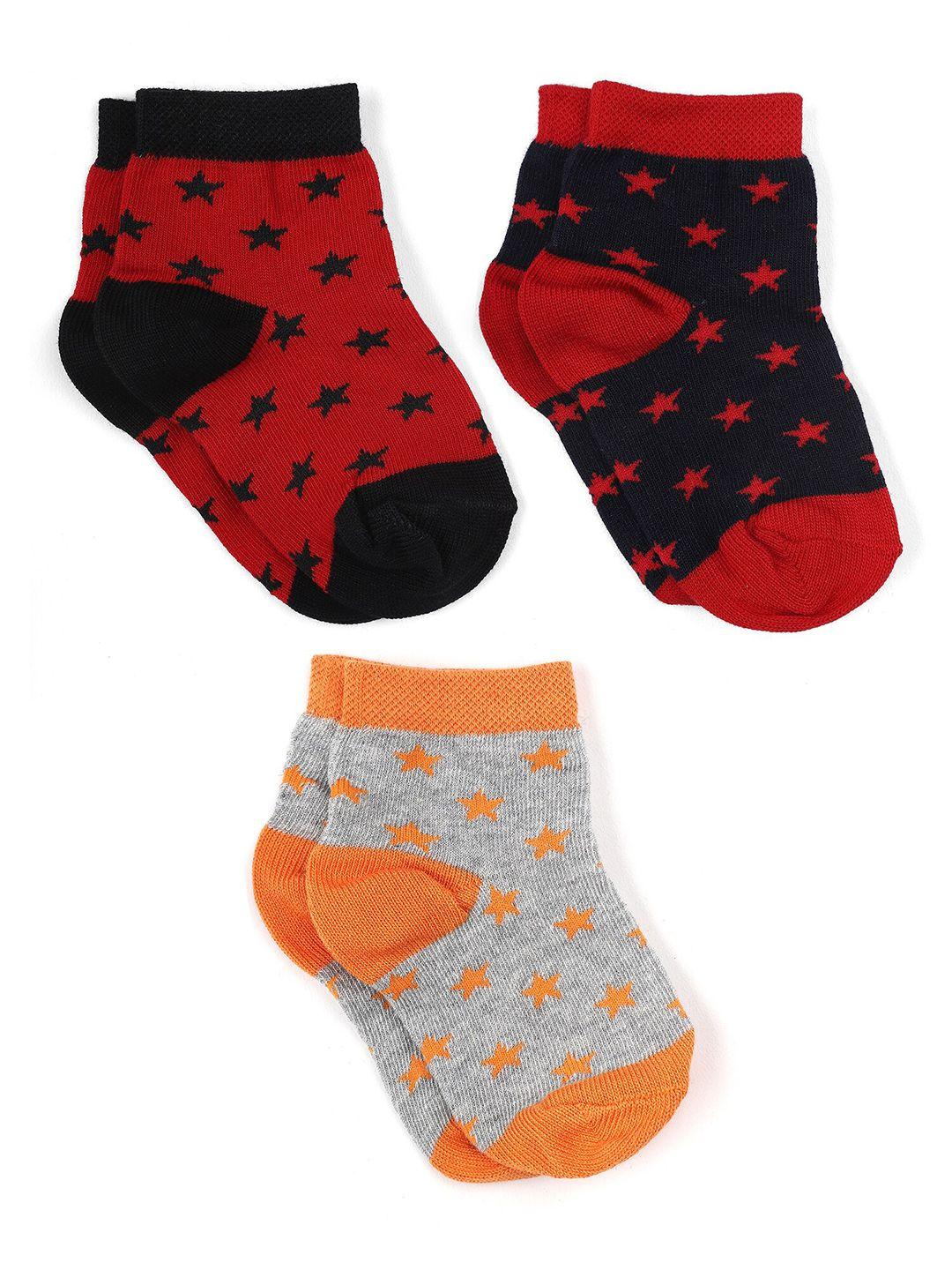 bodycare pack of 3 boys patterned anti-bacterial above ankle socks
