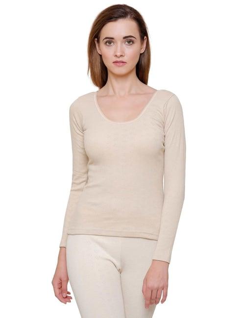 bodycare beige cotton thermal top