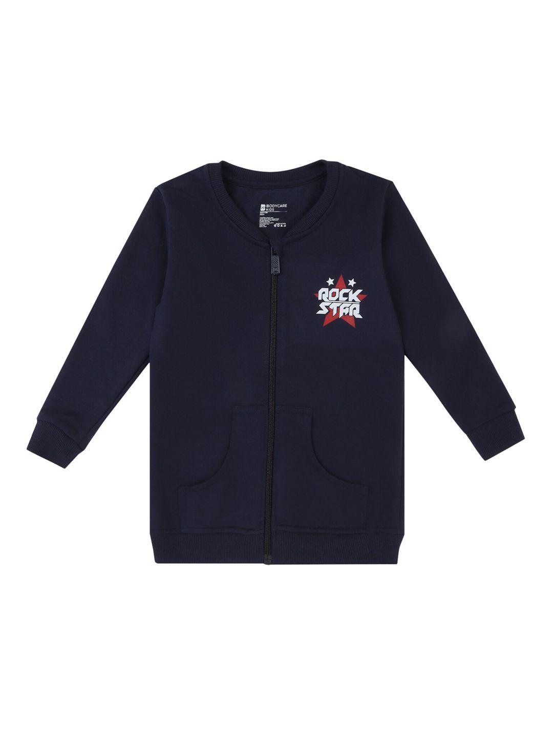 bodycare boys navy blue bomber with embroidered jacket
