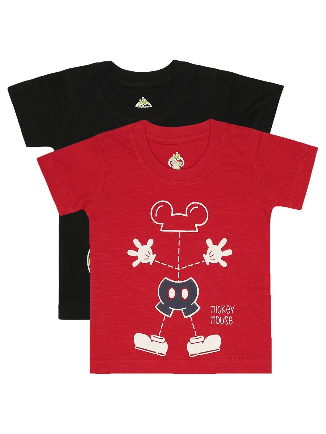 bodycare boys pack of 2 mickey mouse printed cotton t-shirt