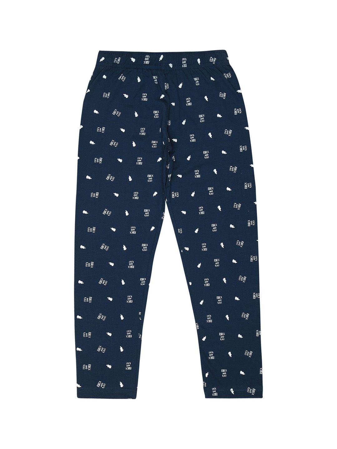 bodycare boys printed cotton mid-rise lounge pant