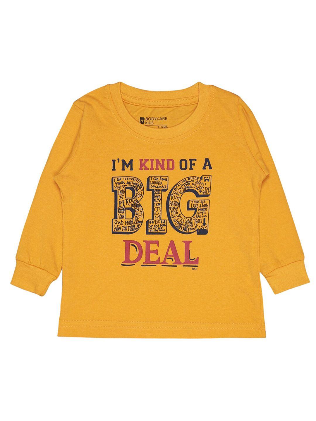 bodycare boys typography printed long sleeves cotton t-shirt