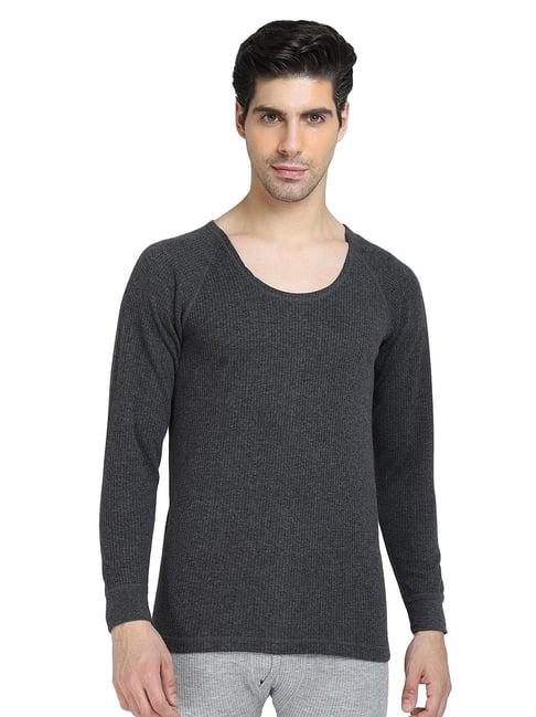 bodycare charcoal melange regular fit thermal top