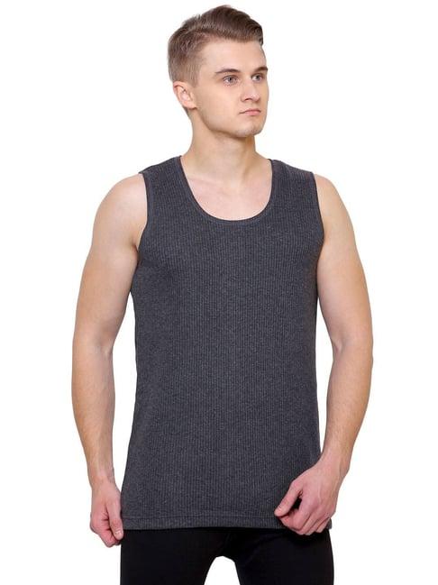 bodycare charcoal melange regular fit vest