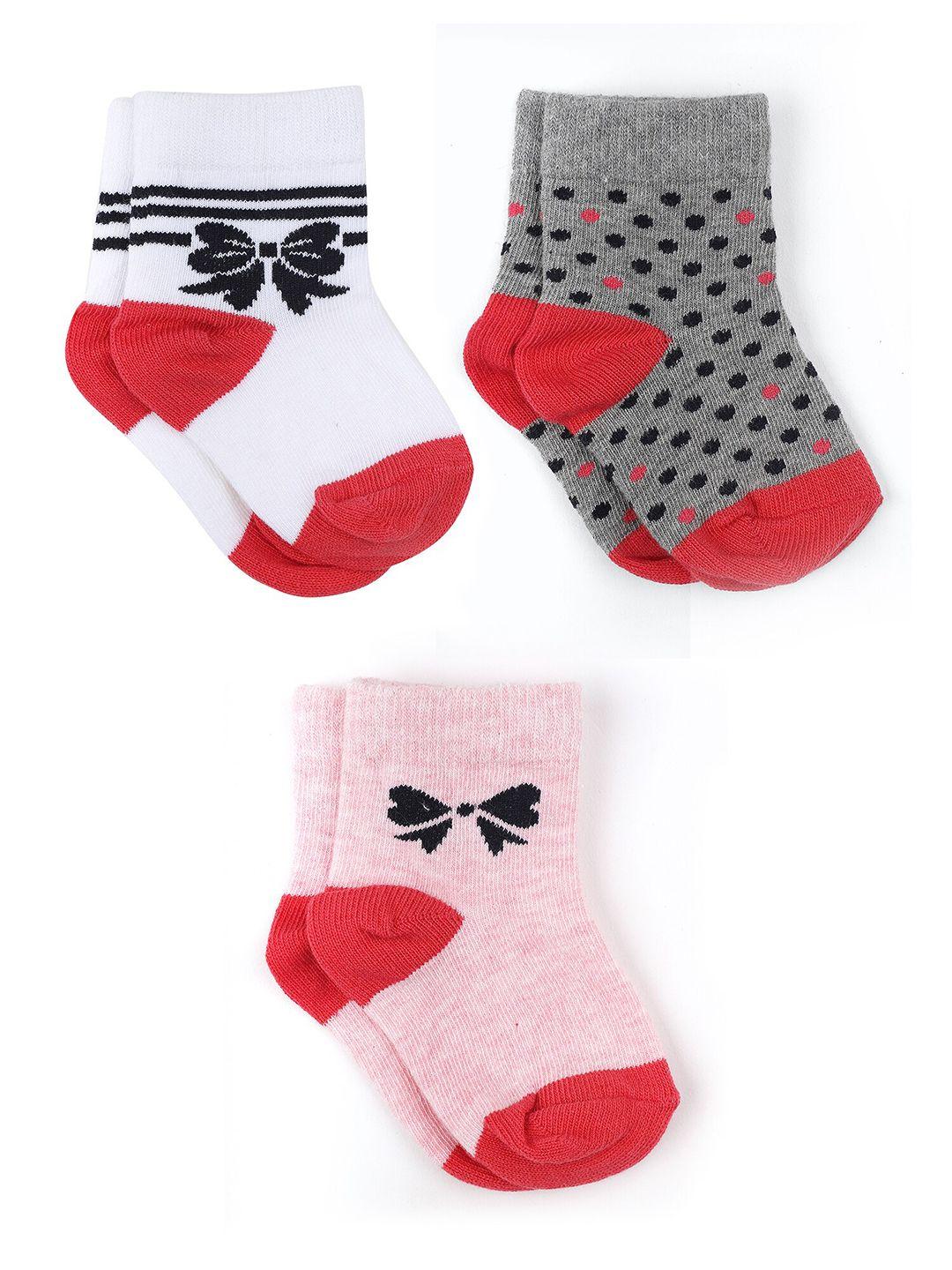 bodycare girls pack of 3 patterned anti-bacterial above ankle length socks