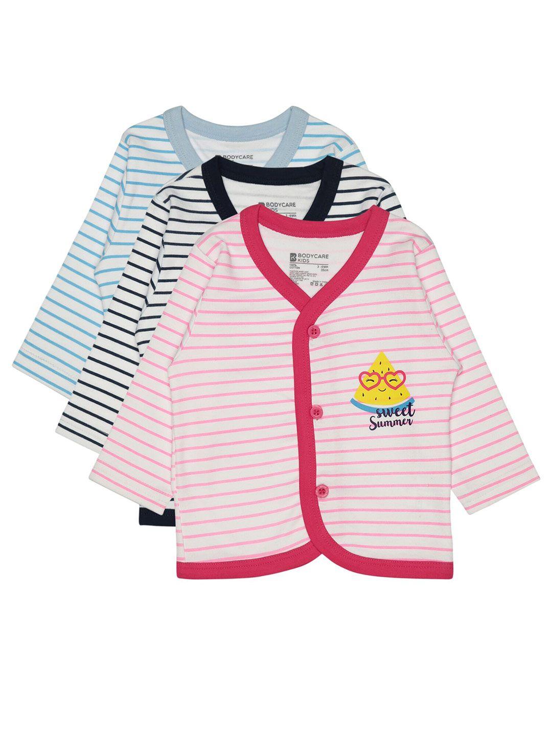 bodycare infant kids pack of 3 striped cotton t-shirts