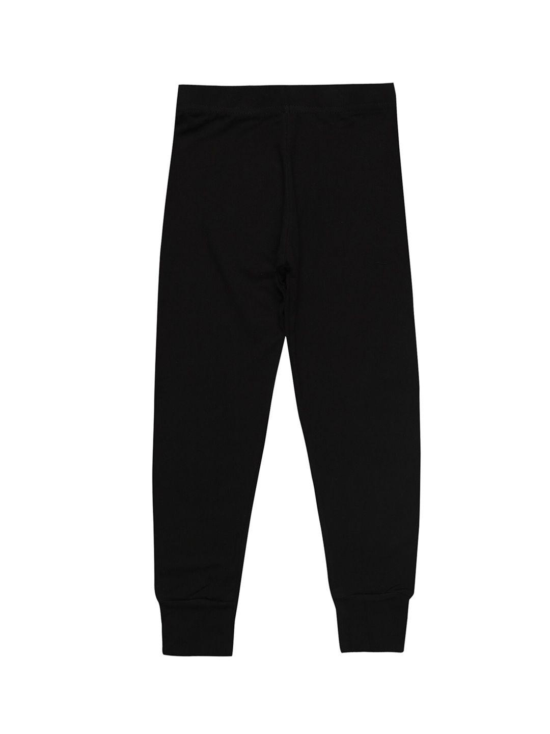 bodycare insider kids black solid cotton thermal bottom