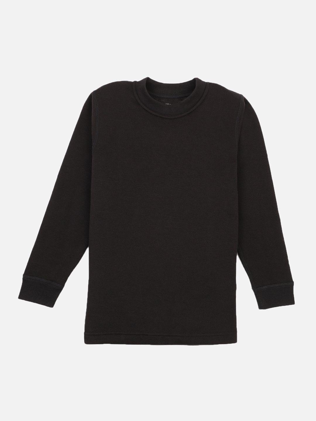 bodycare insider kids black solid thermal top