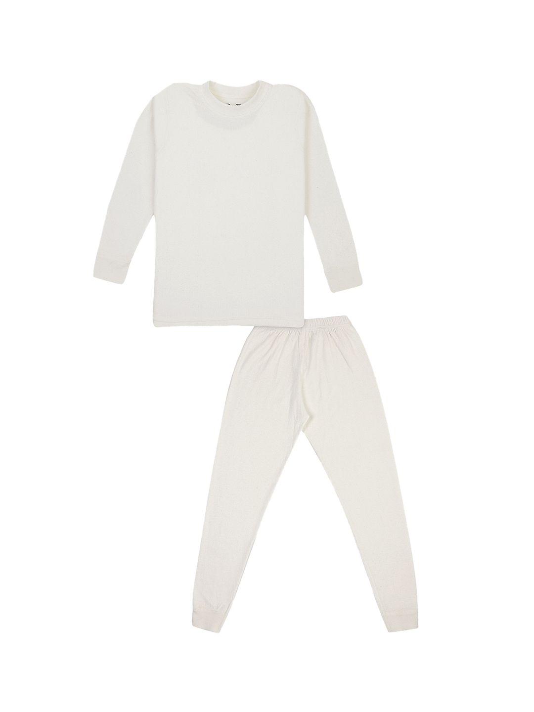 bodycare insider kids off-white solid thermal set