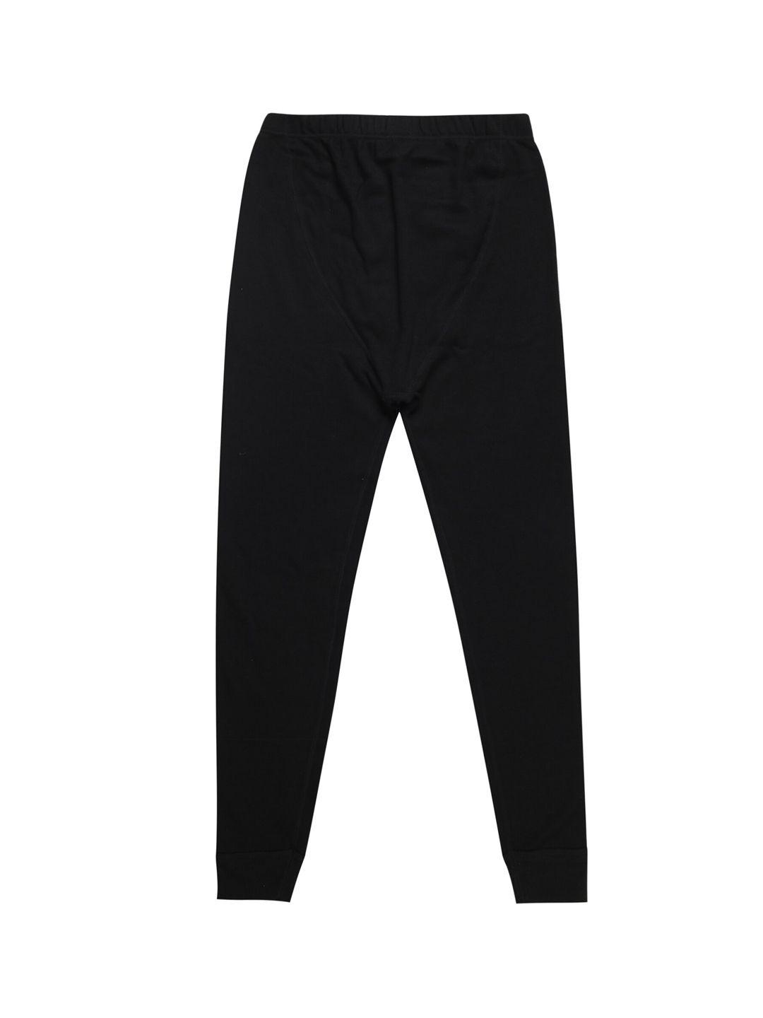 bodycare insider men black solid cotton thermal bottoms